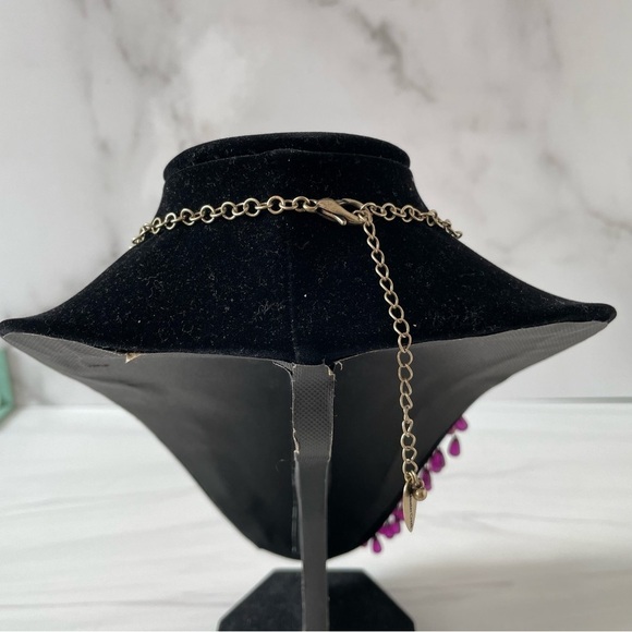 Coldwater Creek Lush Drops Necklace- Gold, Purple, Pink- Statement Necklace-NWOT - Picture 3 of 6